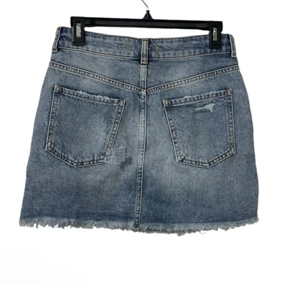 Free People Mini Blue Denim Skirt(Size 4)
